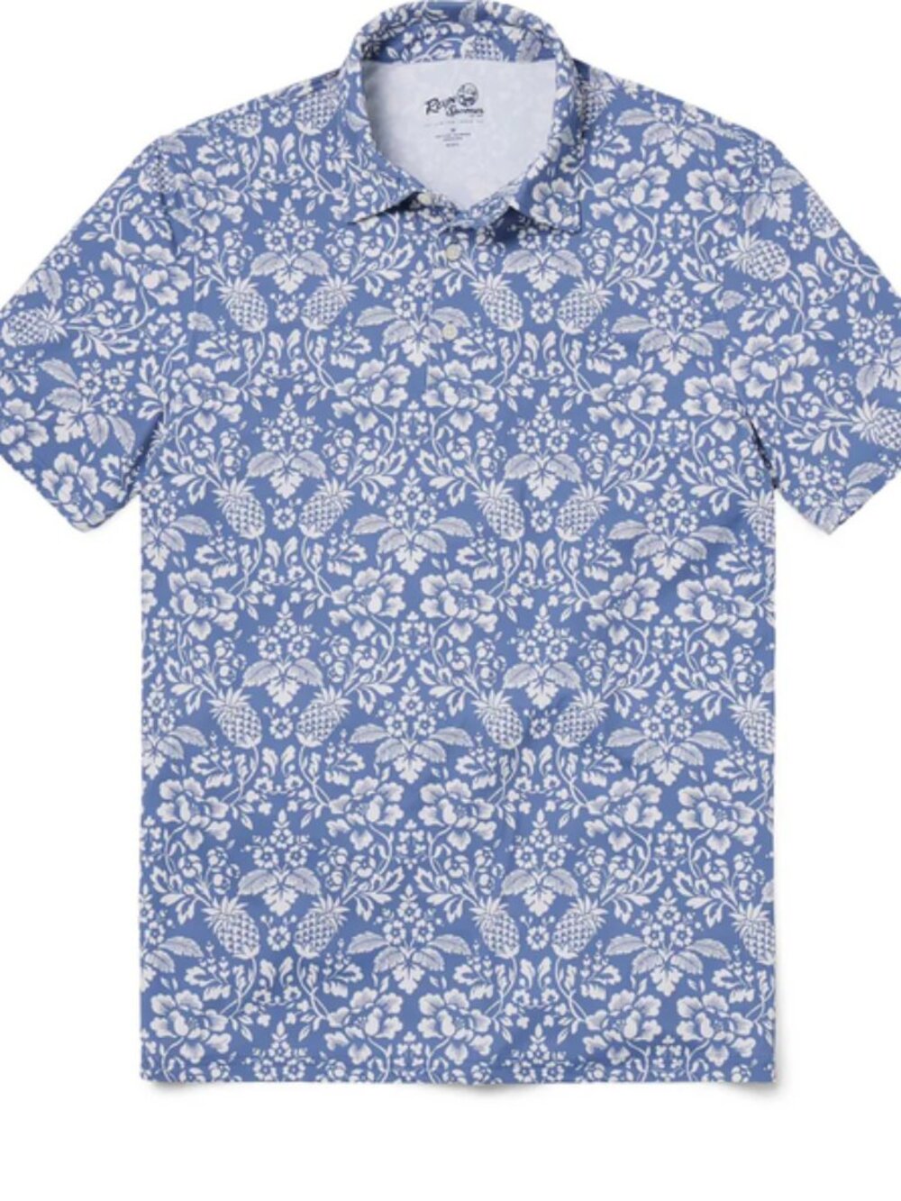 Reyn Spooner Oahu Harvest Performance Polo - Blue Horizon Mens Shirt Size XL